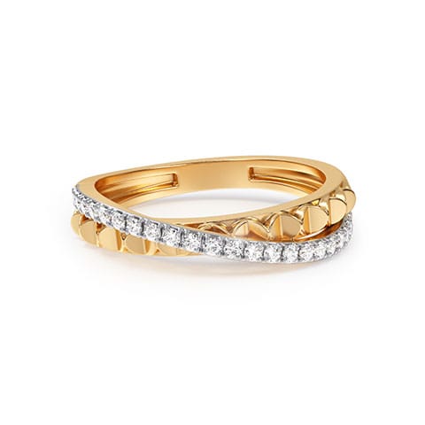 Cross Mesh Diamond Ring
