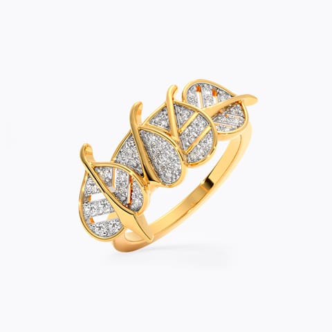 Peepal Leaf Diamond Ring Peepal Leaf Diamond Ring