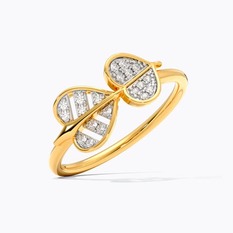 Peepal Leaf Twin Diamond Ring Peepal Leaf Twin Diamond Ring