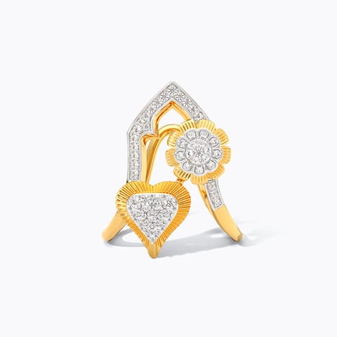 Verdant Splash Diamond Vanki Ring