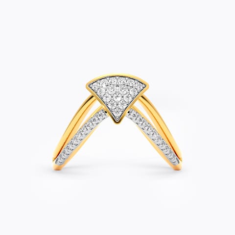 V-Ridge Diamond Vanki Ring