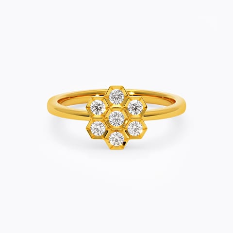 Elu 22k Gold and Diamond Ring