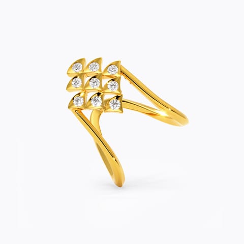 Malar 22k Gold and Diamond Vanki Ring Malar 22k Gold and Diamond Vanki Ring