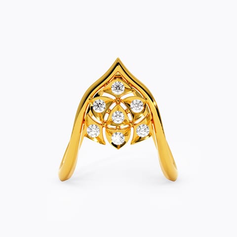 Sikku 22k Gold and Diamond Vanki Ring