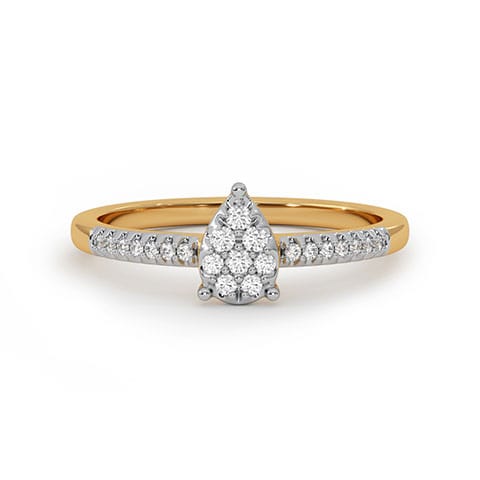 Teardrop Cluster Diamond Ring