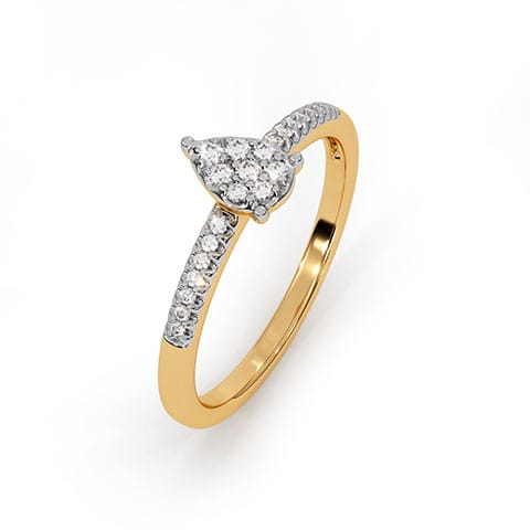 Teardrop Cluster Diamond Ring image