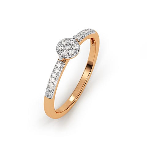 Round Cluster Diamond Ring image