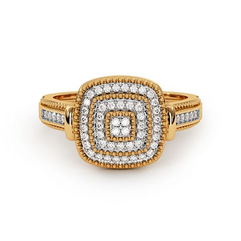 Moonlit Pavement Diamond Ring