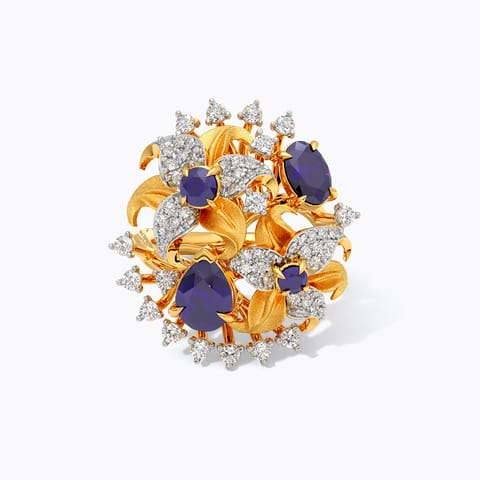 Blue Lilies Gemstone Ring Blue Lilies Gemstone Ring