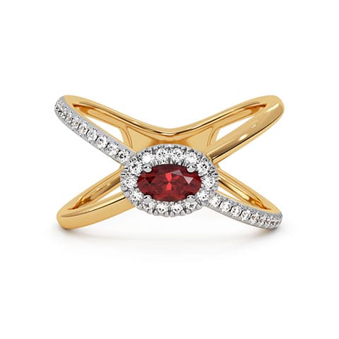 Aurora Crossover Gemstone Ring