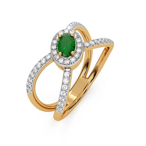 Emerald Vine Gemstone Ring image