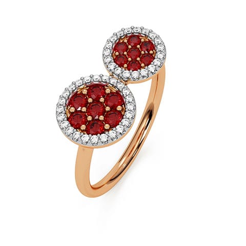 Velvet Petal Duet Gemstone Ring image