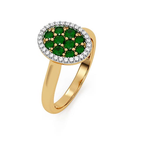 Celestial Green Sphere Gemstone Ring image