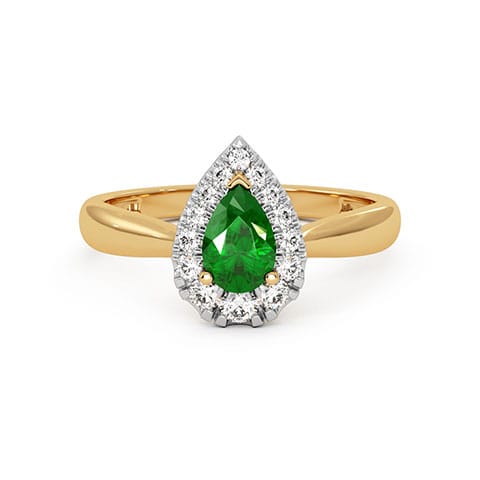 Stardust Pear of Wisdom Gemstone Ring