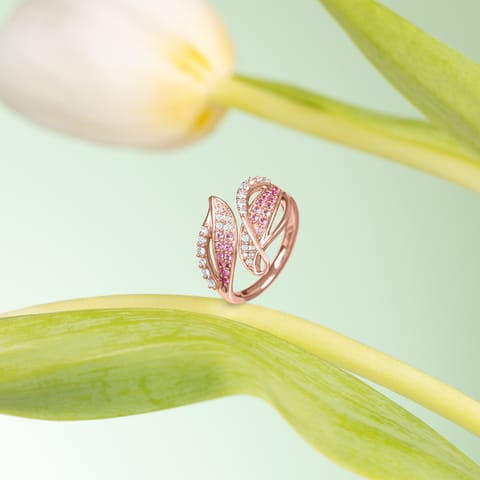 Pink Amour Gemstone Open Ring