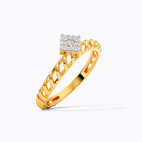 Wavy Square Diamond Ring Wavy Square Diamond Ring