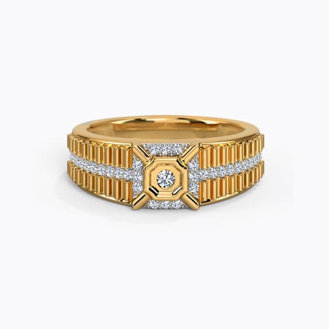 Strokes & Slash Diamond Ring for Men