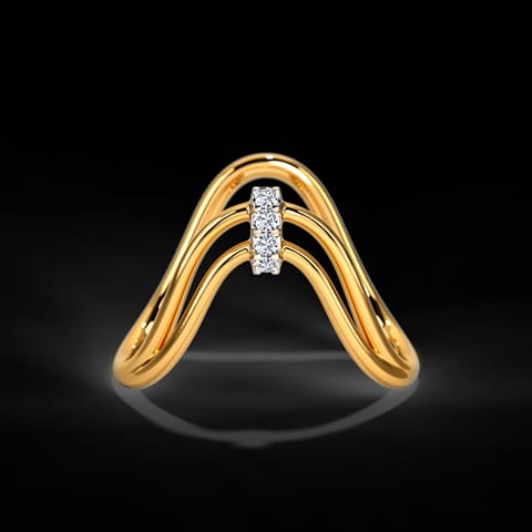 Glittery Diamond Vanki Ring