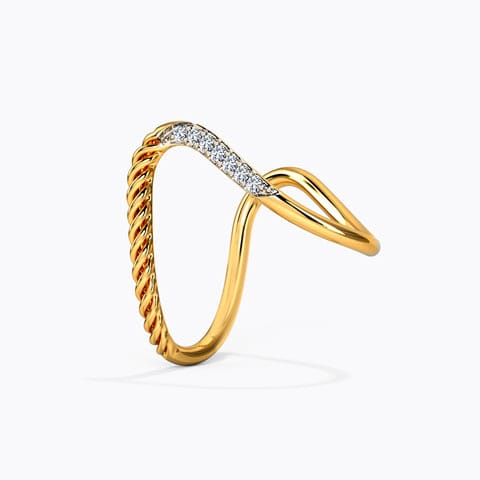 Glossy Diamond Vanki Ring