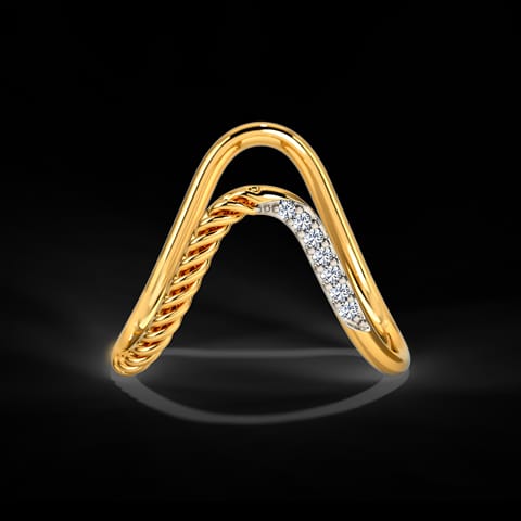 Glossy Diamond Vanki Ring