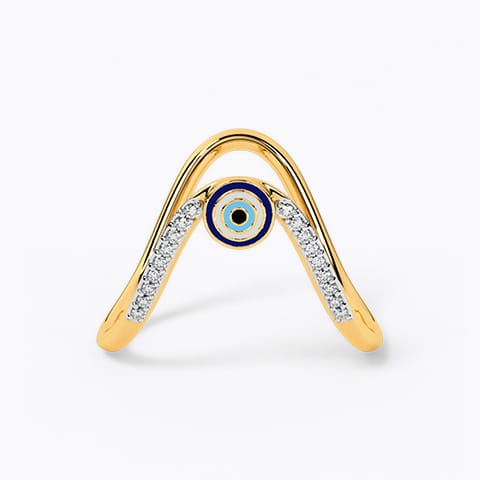 Smart Evil Eye Diamond Vanki Ring
