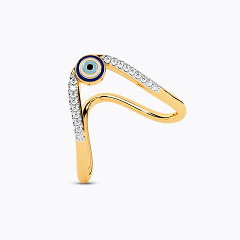 Smart Evil Eye Diamond Vanki Ring