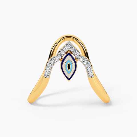 Aura Evil Eye Diamond Vanki Ring