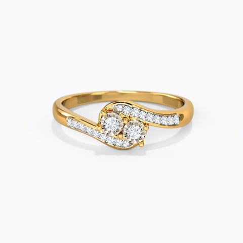 Wave Miracle Plate Diamond Ring
