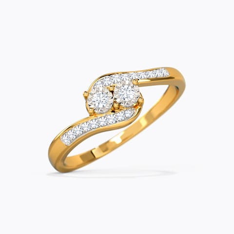 Wave Miracle Plate Diamond Ring
