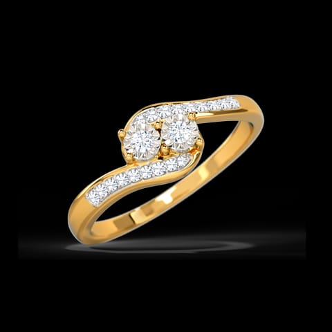 Wave Miracle Plate Diamond Ring