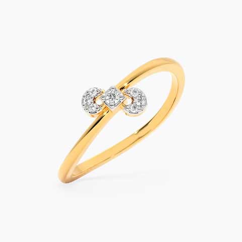 Mini Orbs 9KT Diamond Ring