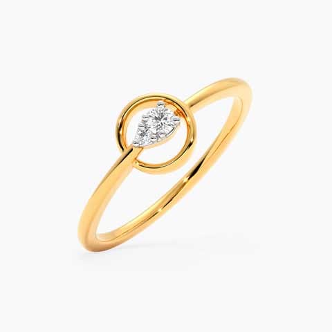Pear Loop 9KT Diamond Ring