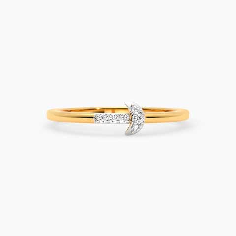 Petite Moon 9KT Diamond Ring
