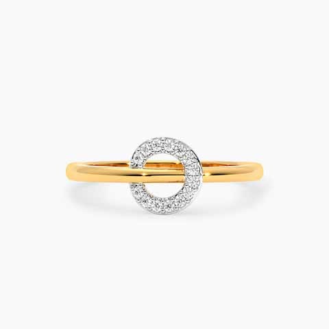 Gleaming Loop 9KT Diamond Ring