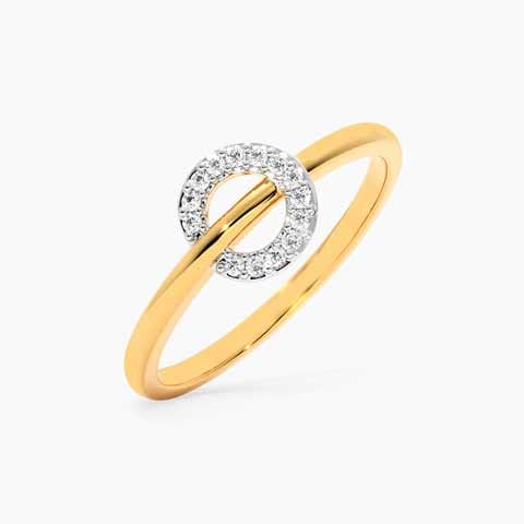 Gleaming Loop 9KT Diamond Ring