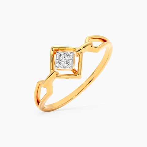Halo Square 9KT Diamond Ring Halo Square 9KT Diamond Ring