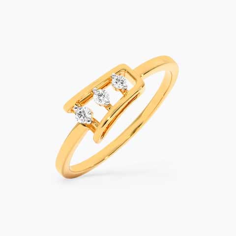 Trinity Dots 9KT Diamond Ring