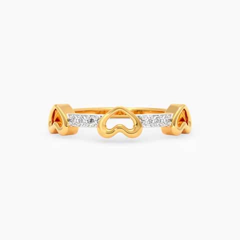 Tri Heart 9KT Diamond Ring