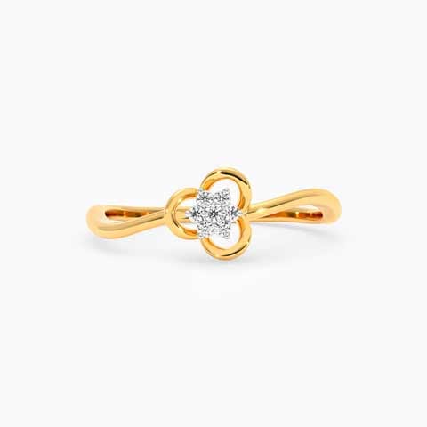 Petite Petals 9KT Diamond Ring