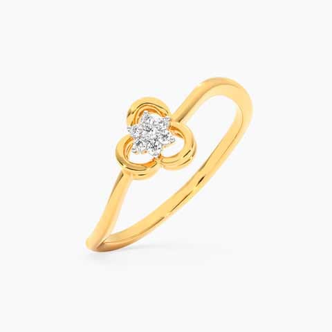 Petite Petals 9KT Diamond Ring