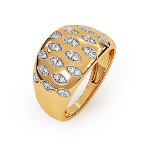 Peacock Plume Diamond Ring image