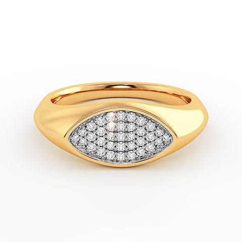 Meridian Pave Signet Diamond Ring