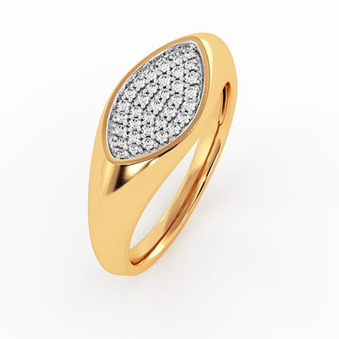 Meridian Pave Signet Diamond Ring image