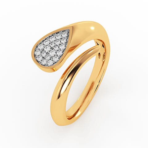 Sculpted Cascade Diamond Ring image