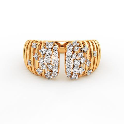 Duality Band Diamond Ring