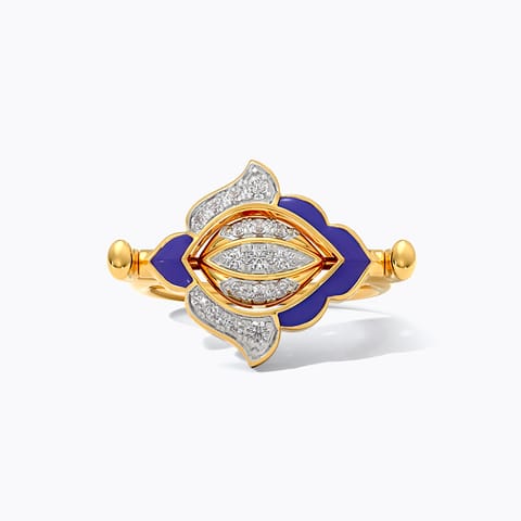Lotus Flip Diamond Ring