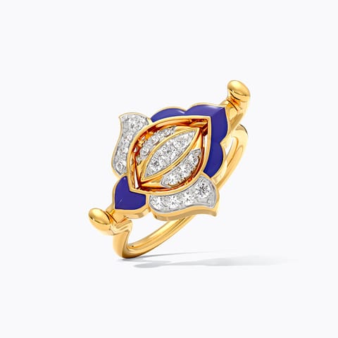 Lotus Flip Diamond Ring