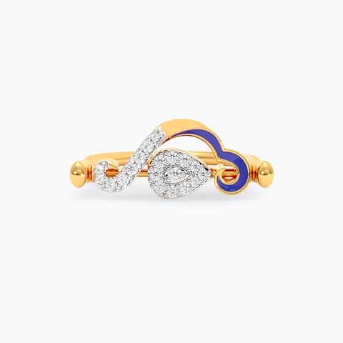 Swirly Flip Diamond Ring