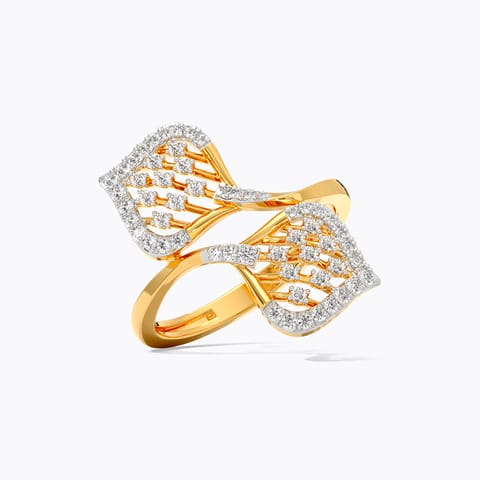 Paan Leaf Diamond Ring