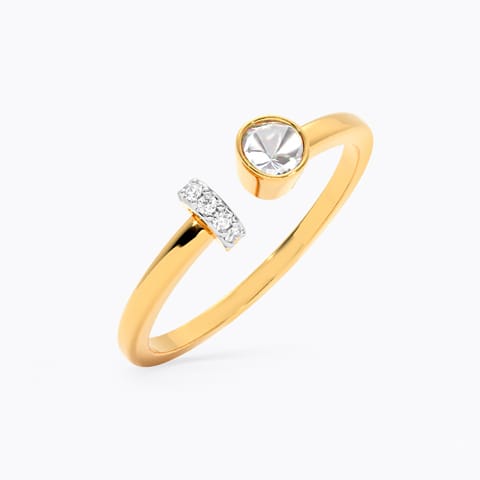 Polki Orb Gemstone Ring